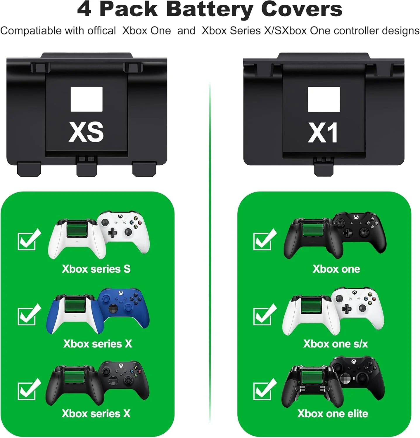 2X3600Mwh Xbox One Controller Battery Play and Charger Kit for Xbox Series X/S